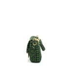 Fendi Baguette Limited edition Tweed Green GHW
