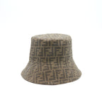 Fendi Bucket Hat Monogram with Red inside