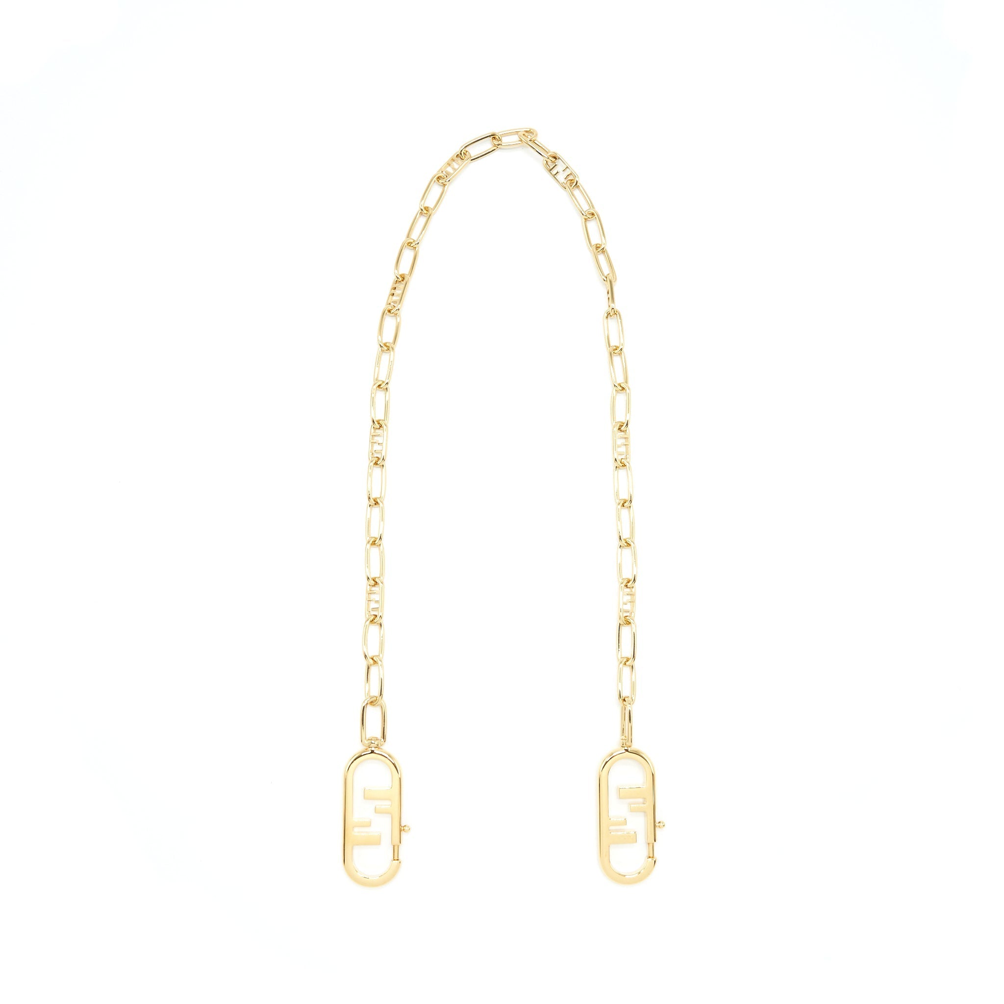 Fendi Logo Chain Strap GHW