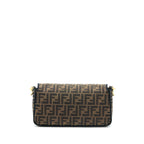 Fendi Baguette Bag FF Jacquard Fabric Brown GHW