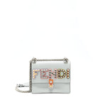 Fendi Kan I Studded Shoulder Bag Light Blue/Multicolour SHW