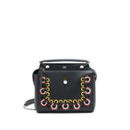Fendi Dotcom Shoulder Bag Black with Stitch Details