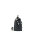 Fendi Dotcom Shoulder Bag Black with Stitch Details