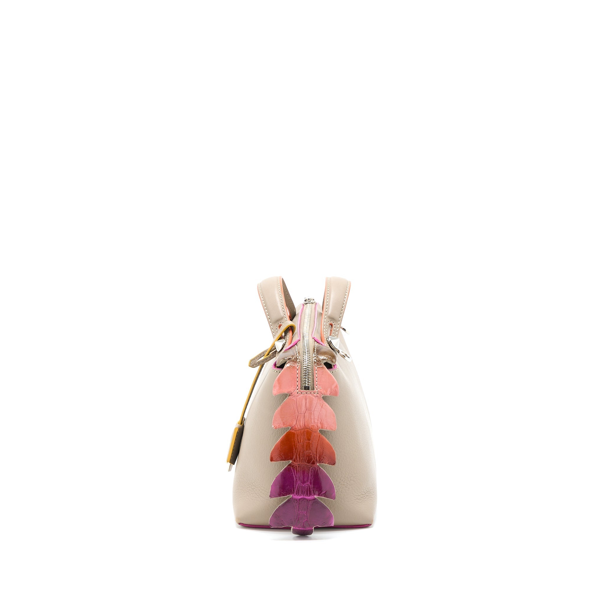 Fendi By The Way Bag Mutilcolour Tail Calfskin Beige SHW