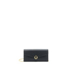 Fendi Grained Calfskin Wallet with Chain Black GHW