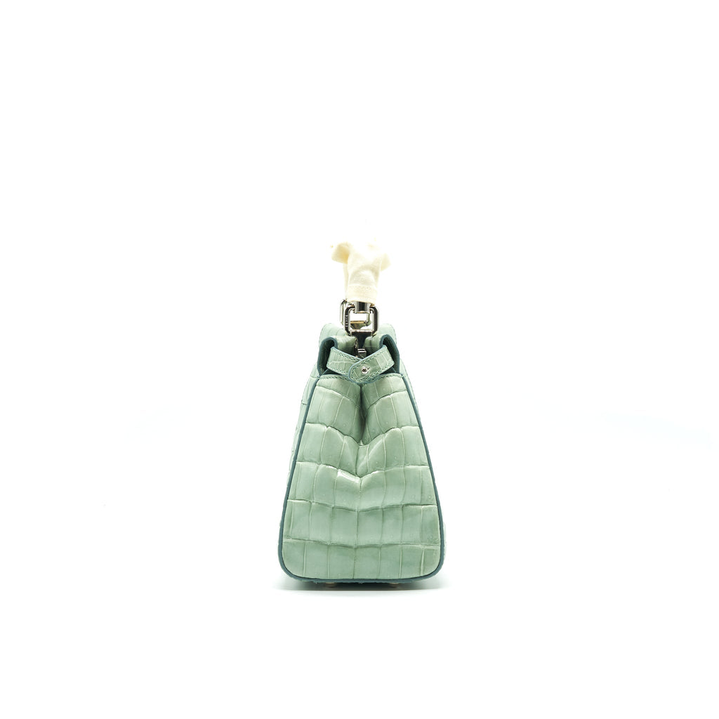 FENDI CROCODILE PEEKABOO ICONIC MINI MINT GREEN