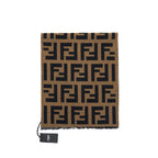 Fendi FF Logo Scarf Wool and Silk Scarf Caramel