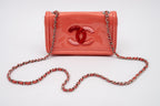 Chanel Pink Patent Lipstick Wallet on a chain