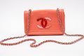 Chanel Pink Patent Lipstick Wallet on a chain