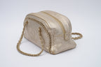 Chanel Gold Leather Luxury Ligne Bowler