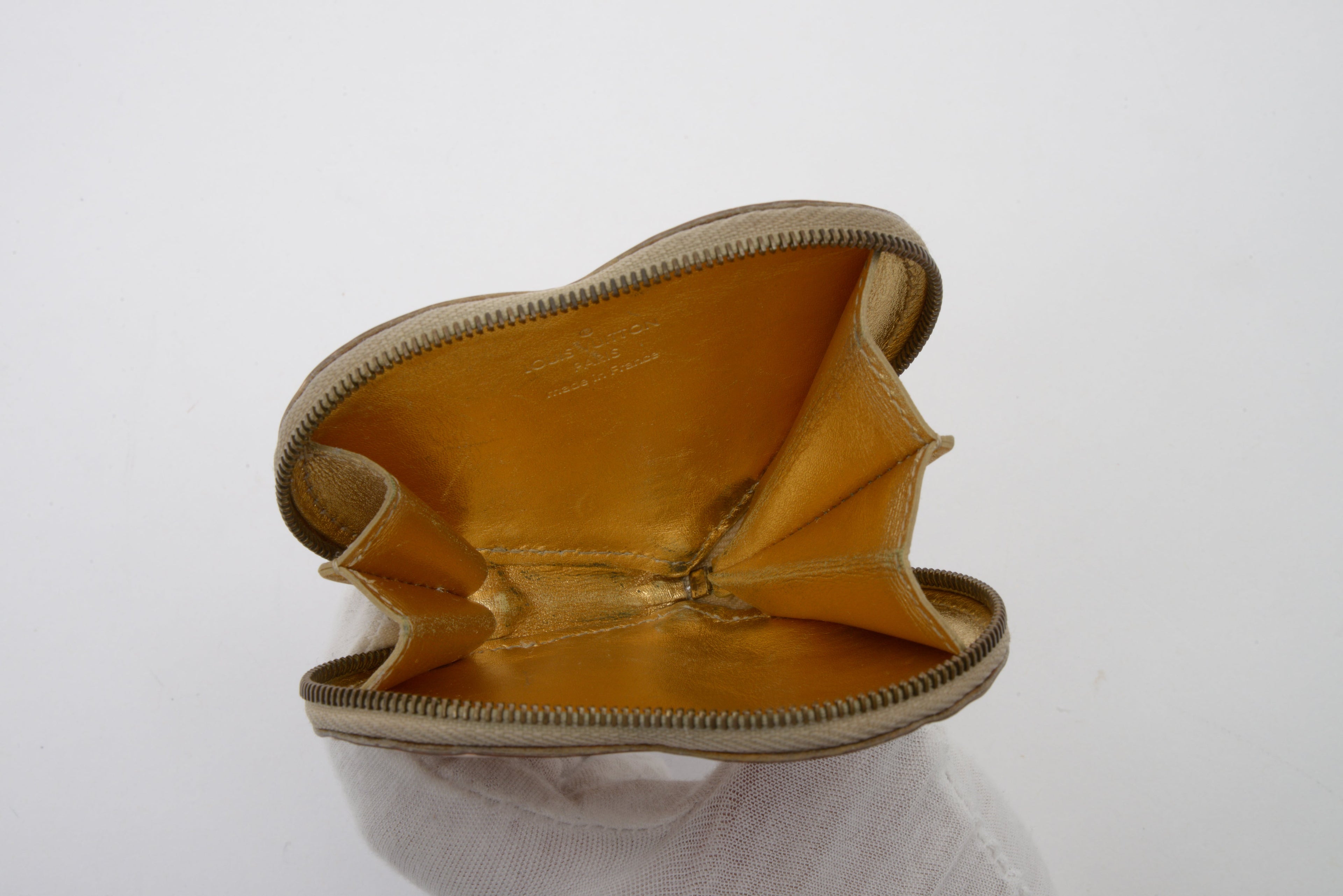 Louis Vuitton Miroir Mirror Heart Coin Purse Gold