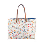 Tory Burch Kerrington Square Delphi Floral Tote Bag Large Handbag White Purse NEW