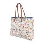 Tory Burch Kerrington Square Delphi Floral Tote Bag Large Handbag White Purse NEW