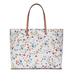 Tory Burch Kerrington Square Delphi Floral Tote Bag Large Handbag White Purse NEW
