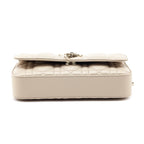 Dior Beige Calfskin Cannage Lady Dior Talk Phone Pouch