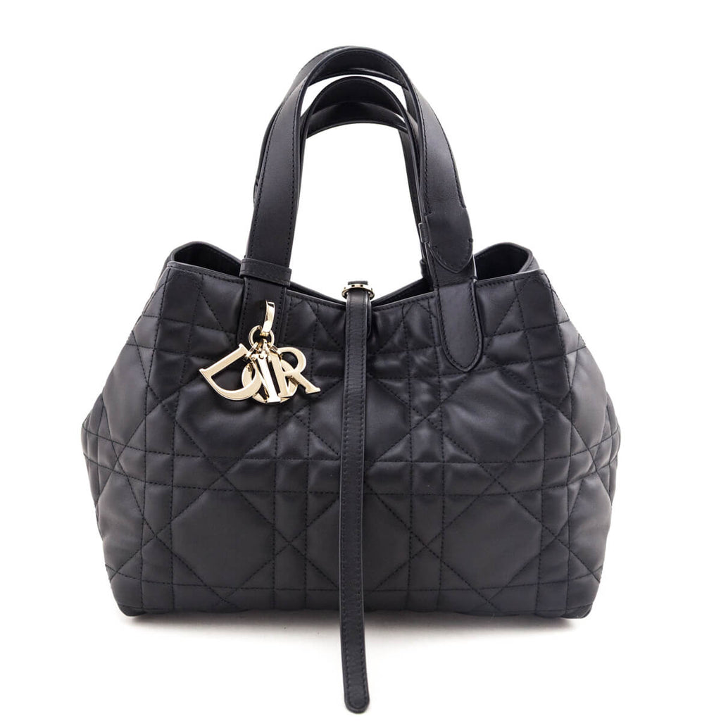Dior Black Calfskin Macrocannage Medium Toujours