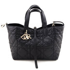 Dior Black Calfskin Macrocannage Medium Toujours