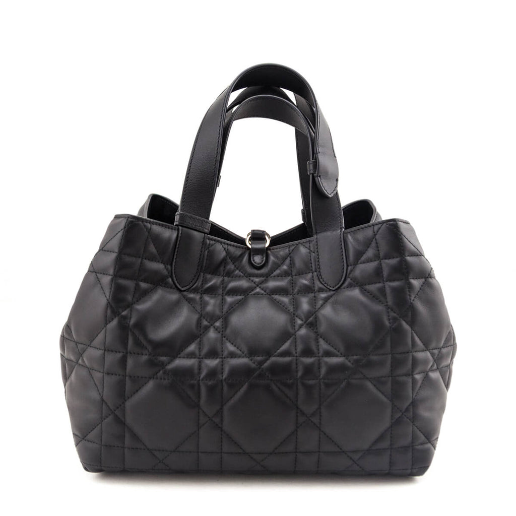 Dior Black Calfskin Macrocannage Medium Toujours
