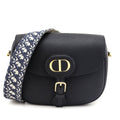 Dior Black Grained Calfskin Large Bobby Flap Bag
