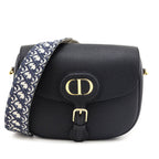 Dior Black Grained Calfskin Large Bobby Flap Bag