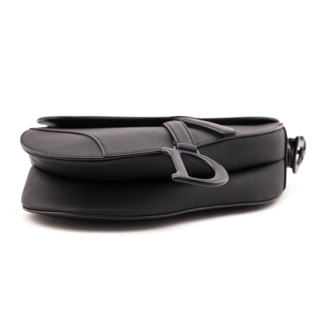 Dior Black Ultramatte Calfskin Saddle Bag