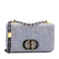 Dior Blue Denim Macrocannage Medium Caro Bag