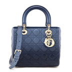 Dior Blue Gradient Lambskin Cannage Medium Lady Dior