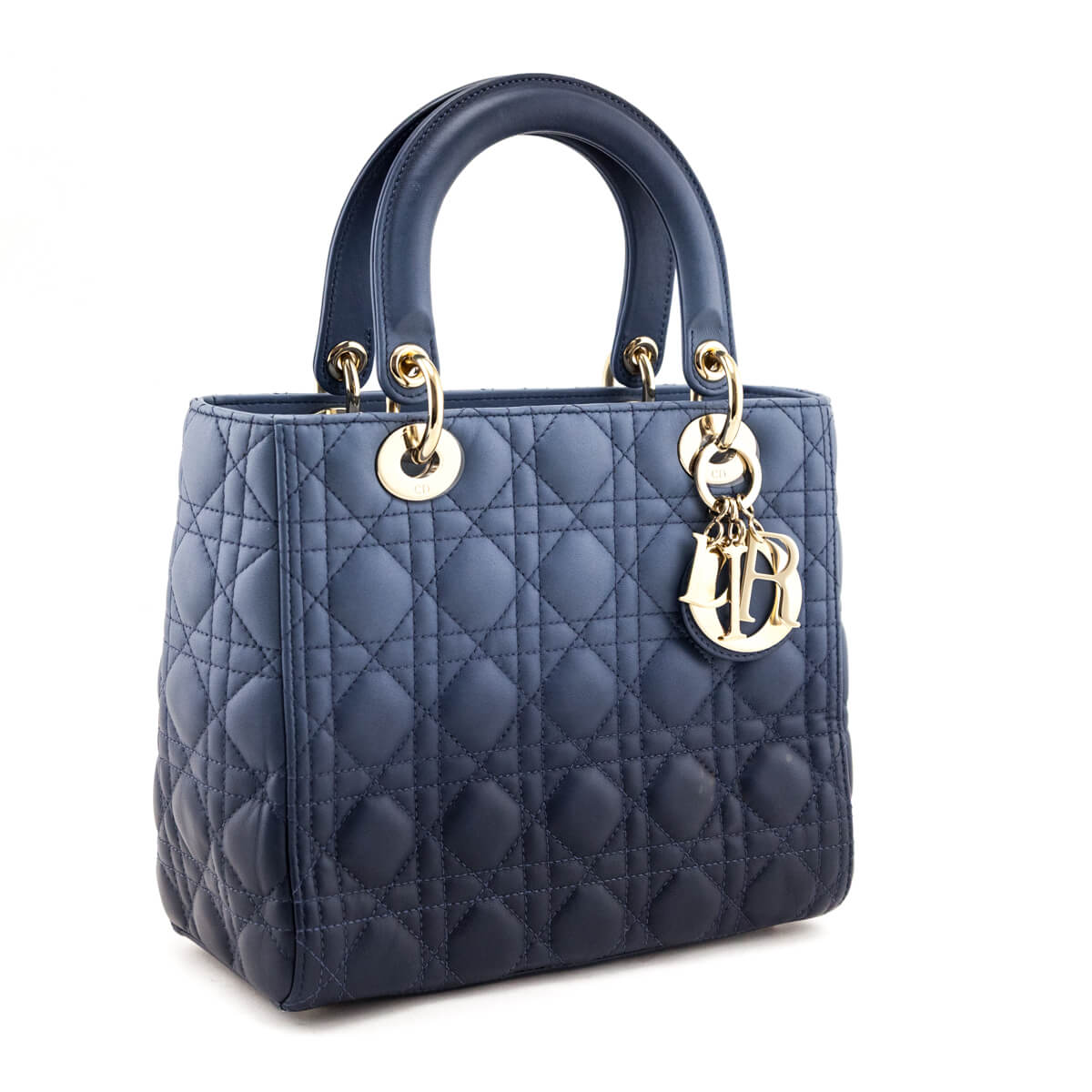 Dior Blue Gradient Lambskin Cannage Medium Lady Dior