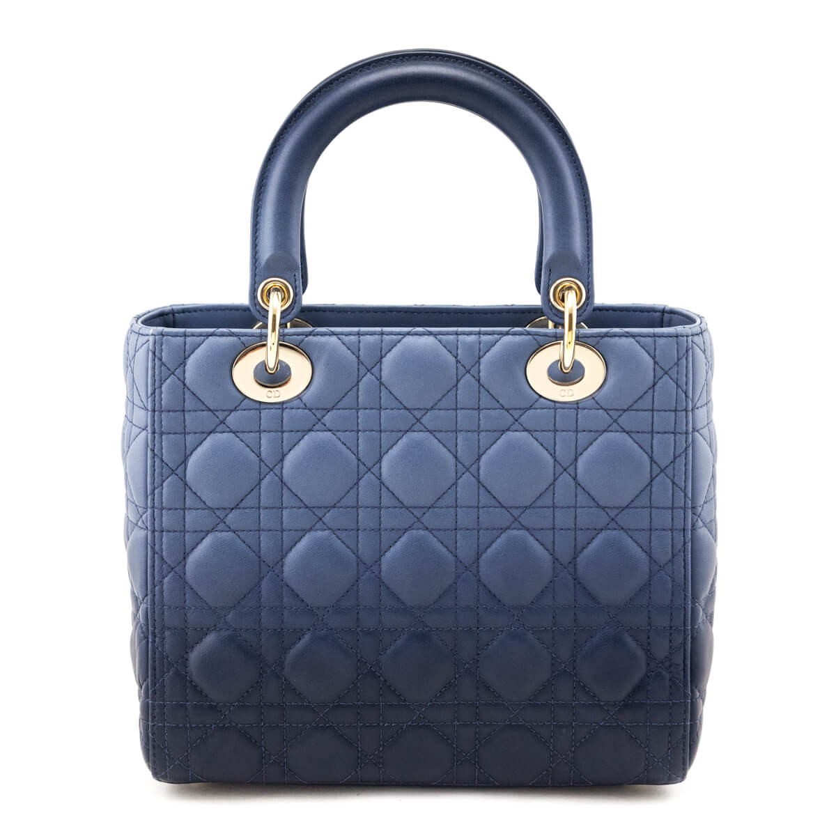 Dior Blue Gradient Lambskin Cannage Medium Lady Dior