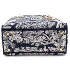Dior Blue Toile de Jouy Reverse Embroidery Medium Lady D-Lite Bag