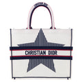 Dior White Canvas Embroidered Large Dioralps Book Tote