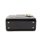 Dior Black Patent Cannage Small Lady Dior