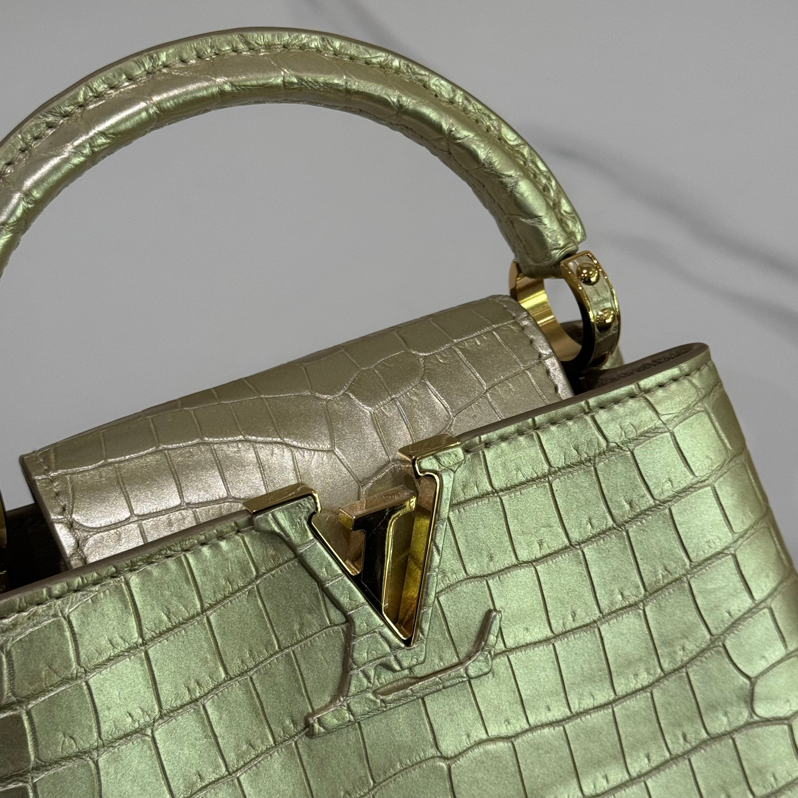 LOUIS VUITTON CAPUCINES MINI – CHAMPAGNE CROCODILE LEATHER