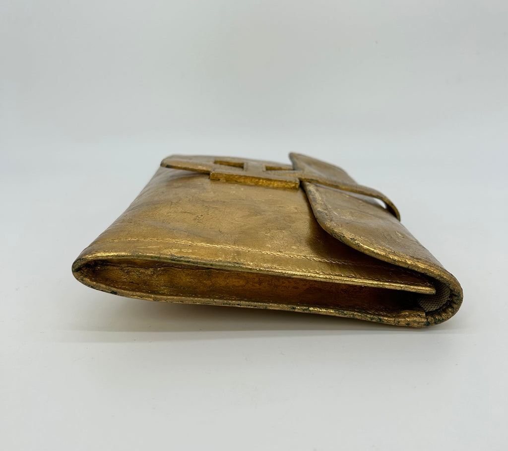 Vintage Hermes Gold Foil Jige Pm