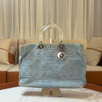 DIOR LADY FIVE-GUSSET DENIM LADY DIOR BAG