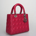 Christian Dior Lady Dior Bag Medium Red Cannage Lambskin Handbag