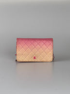 Chanel Wallet on Chain WOC Dark Pink Faded Lambskin