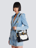 Natural & Black Raffia B-Buzz 23 Bag