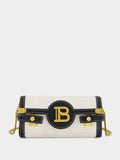 Pouch with Chain B-Buzz 23 in Raffia & Calfskin