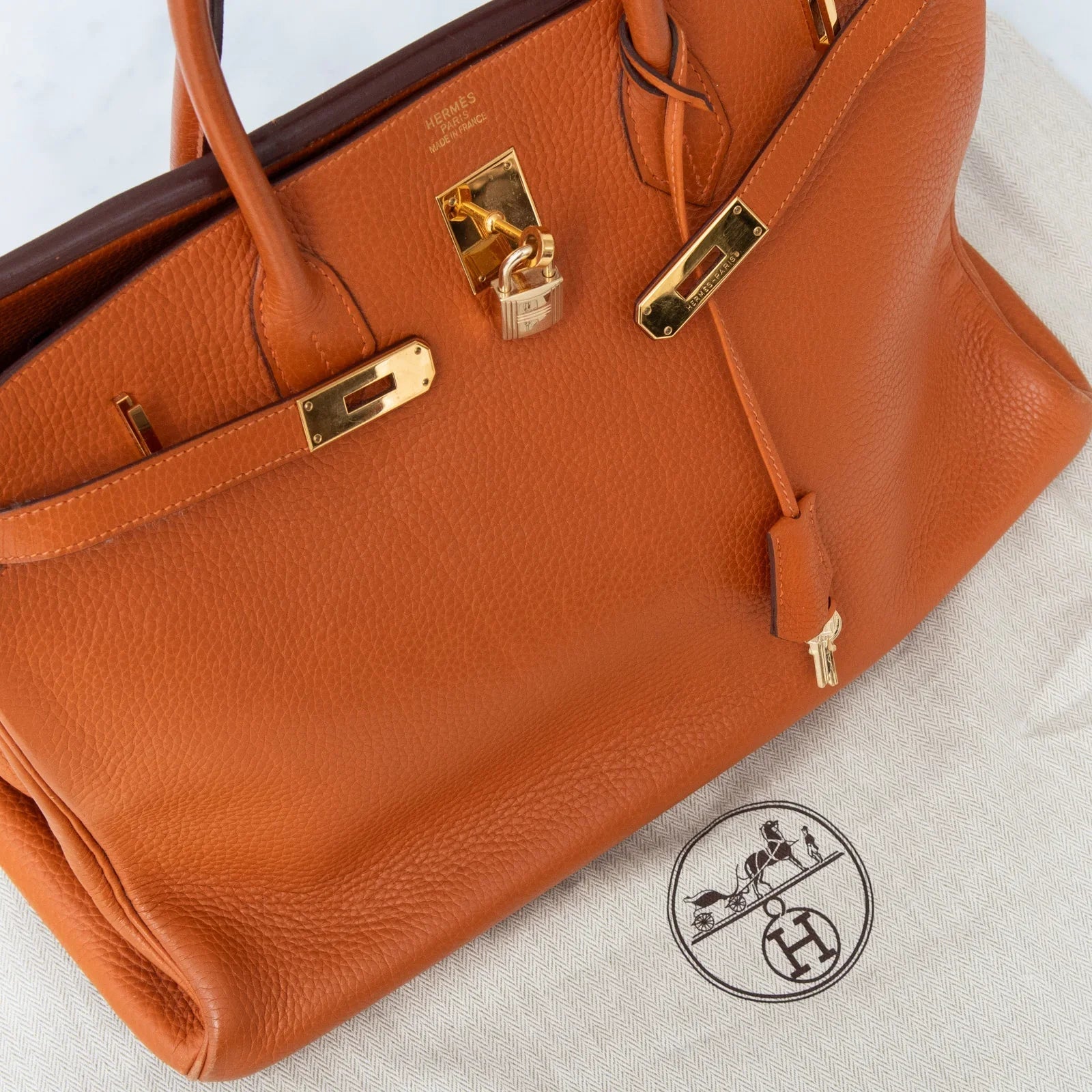 Hermès Orange Birkin 40 Bag 2005