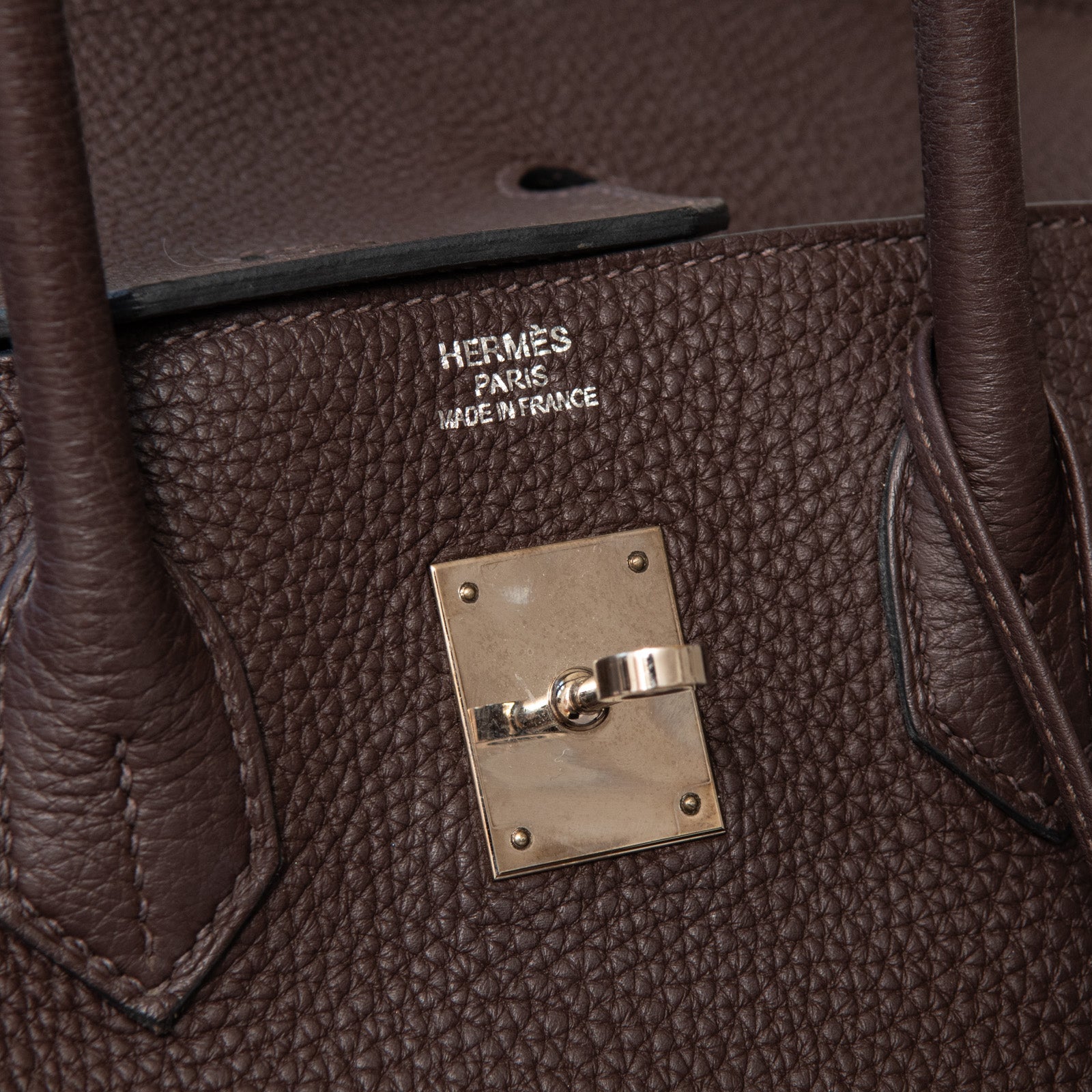 Hermes Birkin 35 Chocolate Togo Leather Bag