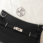Hermes Jypsiere 34 Black Clemence Leather Crossbody Bag