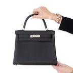 **UNUSED**  Hermès Kelly Retourne 28 Black Veau Togo Leather Bag 2026