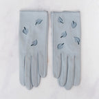 Hermes Blue Lin Leather Gloves