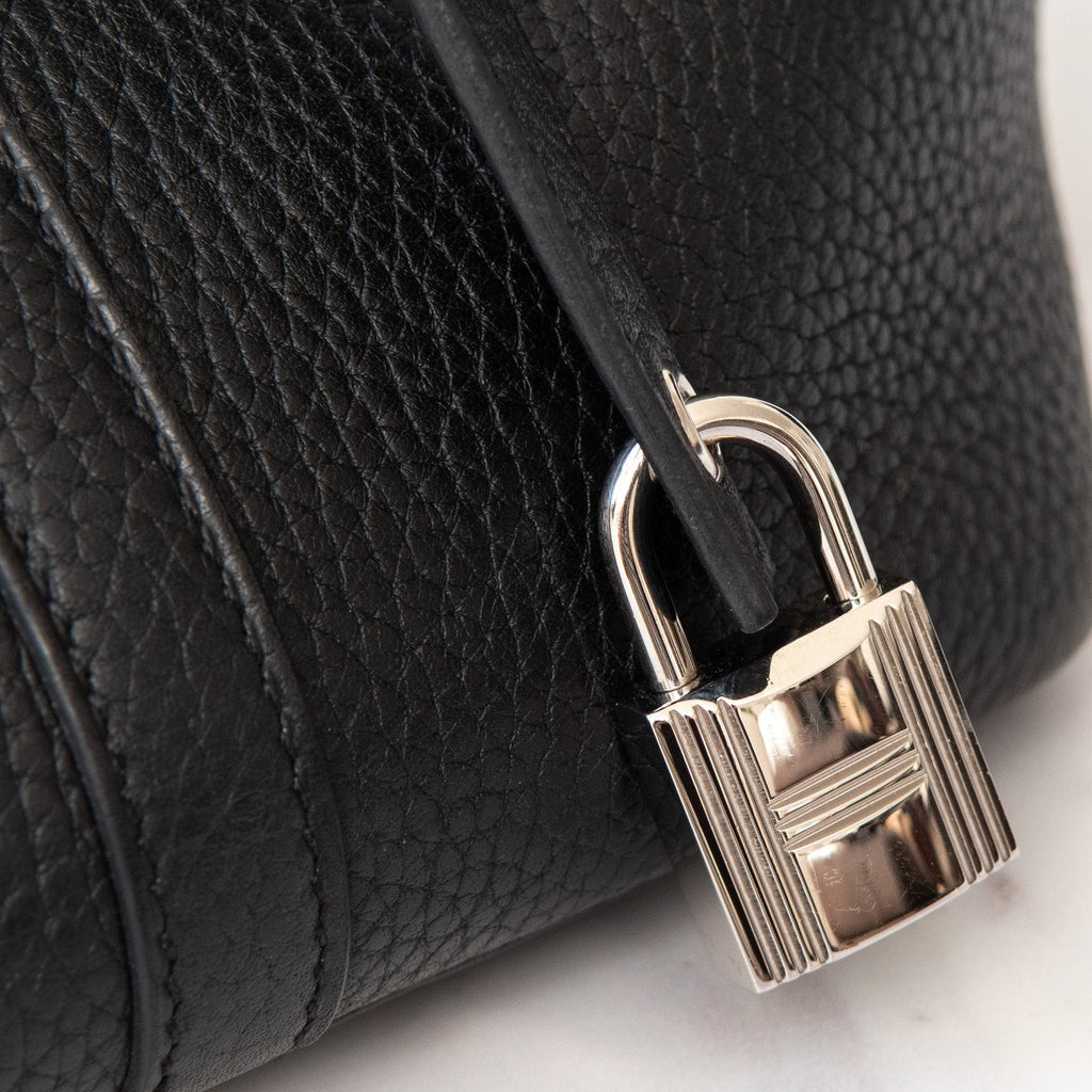 Hermes Picotin Lock 22 Black Clemence  Leather Bag