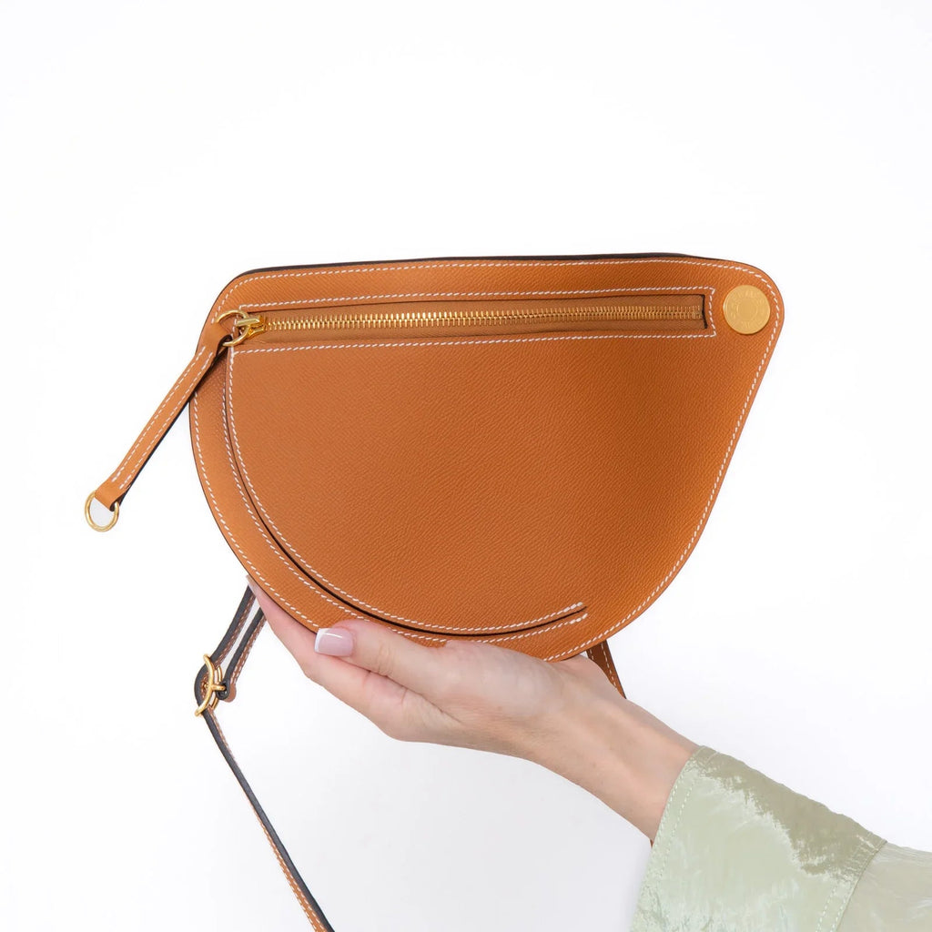 ** UNUSED** Hermes Toffee Veau Epsom Leather Petite Course Bag