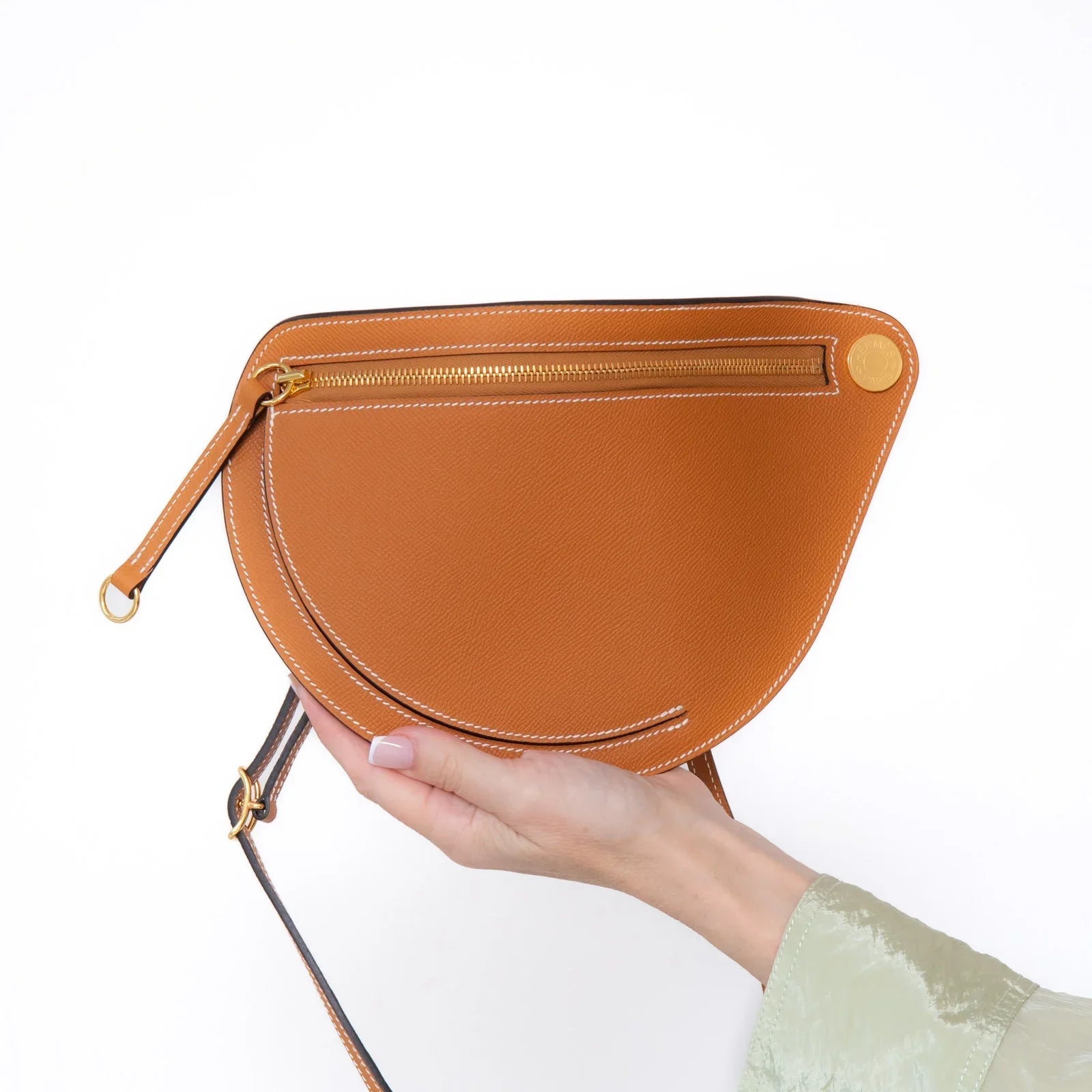 ** UNUSED** Hermes Toffee Veau Epsom Leather Petite Course Bag