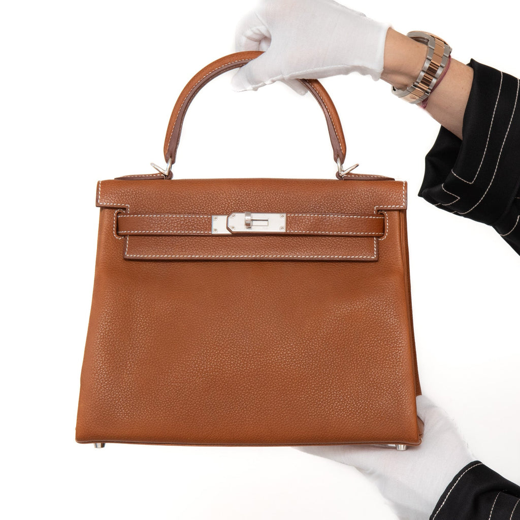 **UNUSED** Hermes Kelly 28 Retourne  Fauve Barenia Faubourg 2024