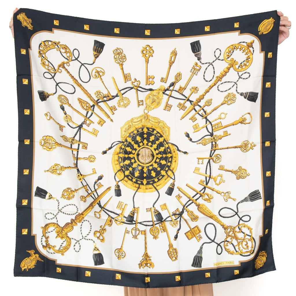 Hermès Les Cles Silk Scarf