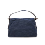 FENDI Denim Mamma Baguette Shoulder Bag